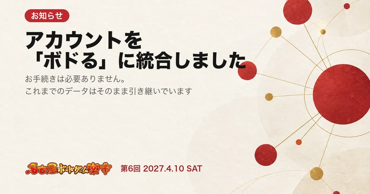 楽市のアカウントを「ボドる」に統合しました